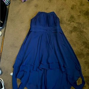 Royal blue below knee dress